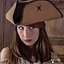 Pirate hat Jack Rackham, light brown