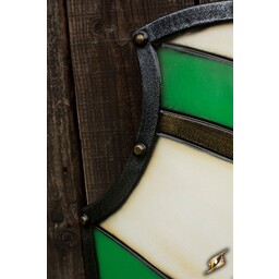 Knight Shield, Green/White, LARP Shield