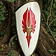 Epic Armoury LARP red-white elven shield, 120 x 55 cm