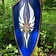 Epic Armoury LARP blue elven shield, 120 x 55 cm