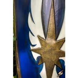 LARP blue elven shield, 120 x 55 cm