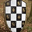 LARP Checkered Shield white/black/gold