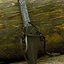 LARP cutthroat knife with holder, black