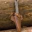 LARP cutthroat knife with holder, brown
