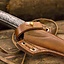 LARP cutthroat knife with holder, brown