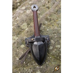 LARP kunai knife with holder, black