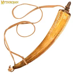 Decorated powder horn
