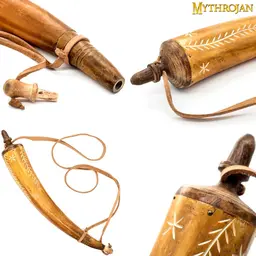 Decorated powder horn