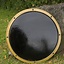 LARP round shield black/red