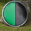 LARP RFB roundshield green/black