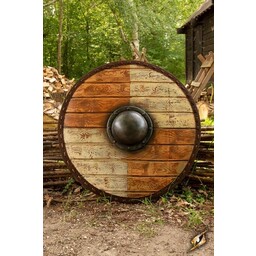 LARP shield Thegn, white-wood, 70 cm