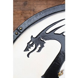 LARP Viking dragon shield white