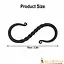 Hand-forged S-hooks set of 5 pieces