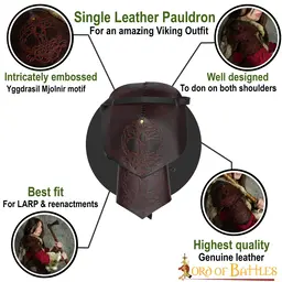 Leather pauldron Yggdrasil