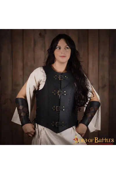 Leather battle corset Nessa