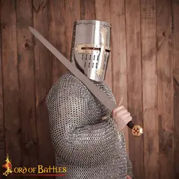 Medieval crusader helmet