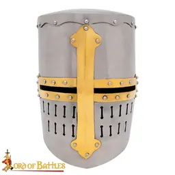 Medieval crusader helmet
