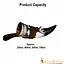 Natural drinking horn with leather holder
