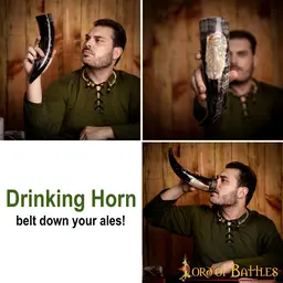 Viking drinking horn drakkar