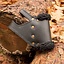 LARP sword holder with fur, black-brown