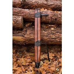 LARP sword scabbard, M, right-handed, brown