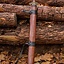 LARP sword scabbard, M, right-handed, brown
