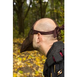 Leather mask plague doctor, brown