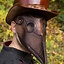 Leather mask plague doctor, brown