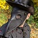 Epic Armoury Leather mask plague doctor, black