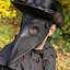 Leather mask plague doctor, black