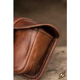 Leather belt bag Agostino, brown