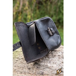 Leather belt bag Agostino, black