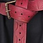 Leather belt Aruthia, red