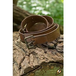 Leather belt Aruthia, brown