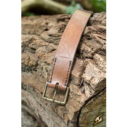 Leather belt Aruthia, brown