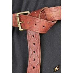 Leather belt Aruthia, brown