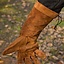 Leather fighting gloves suede, brown