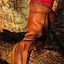 Leather medieval gloves, brown