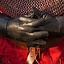 Leather medieval gloves, black