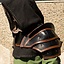 Leather shoulder & neck armour, brown-black