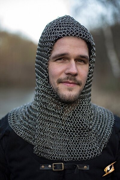 Chainmail coif Alaric, 9 mm