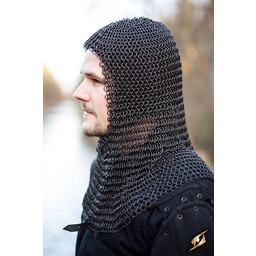 Chainmail coif Alaric, bronzed 9 mm