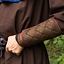 Leather Viking vambraces, brown, pair
