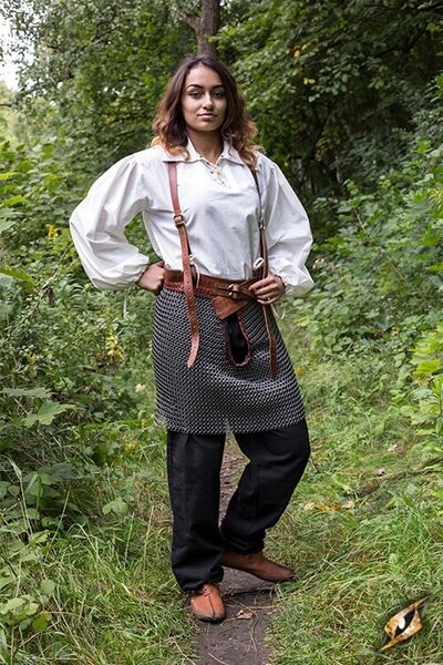 Chainmail skirt with belts