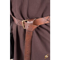 Leather X-belt, brown