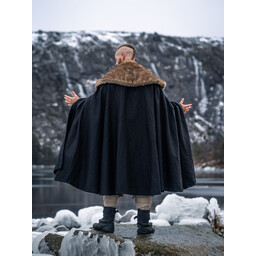 Fur cloak John, black