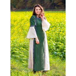 Dress Cleena green-white