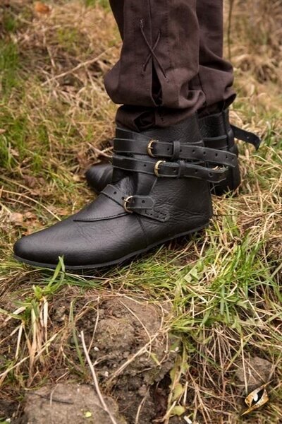 Medieval ankle boots Godfrey, black