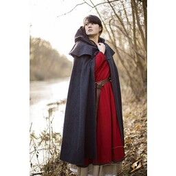 Medieval hooded cloak Thomas, grey