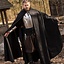Medieval cloak Terrowin, black